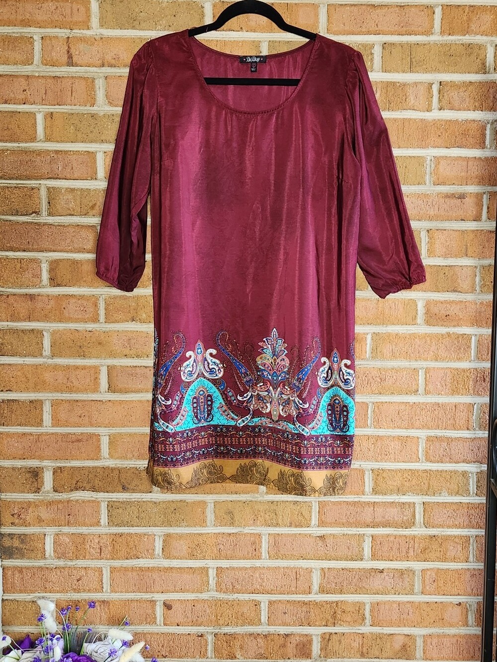 Be Bop Mini-Boho Shift Dress. Juniors LG- PTP 19